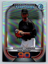 2021 Bowman Chrome Scouts Top 100 Refractors #BTP90 Edward Cabrera (ref 194161)