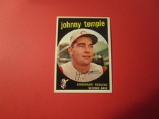 1959   TOPPS#335  JOHNNY TEMPLE   REDLEGS       EXMT