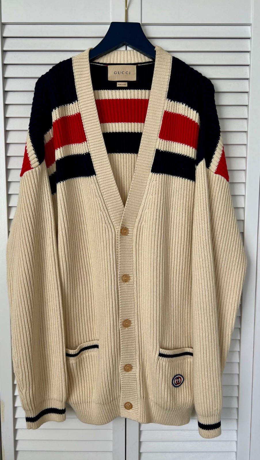 AUTHENTIC GUCCI INTERLOCKING G COTTON CARDIGAN SI… - image 1
