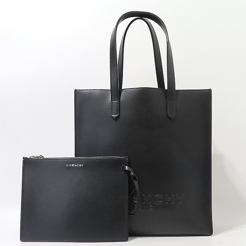 Givenchy BB05480650 Black Embossed Logo Medium Basic Tote Bag Pouch K-Pop