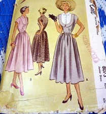  LOVELY VTG 1950s DRESS McCALLS Sewing Pattern 13/31