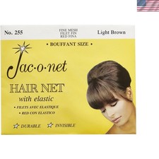 Hair Net Tiny Mesh Bouffant/Large Size, Light Brown,1 Net Per Pack Pack of 12