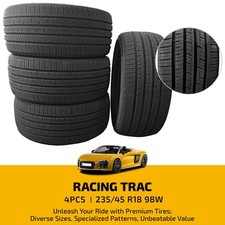 Premium Set Of 4 23545zr18 98w Uhp As Quiet Responsive Tires 7.4mm Tread 420aa