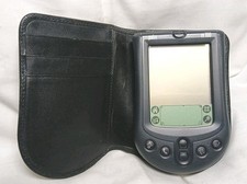 Palm M100 PDA w/Stylus  Slim Leather Carrying Case - Tested And Working