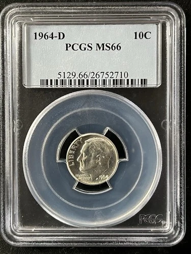 1964-D  10C Roosevelt Ten Cent PCGS MS66   26752710