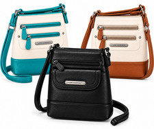 Leather Mini Crossbody Bag Women's Small Shoulder Purse No Charger 