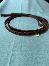NEW Bobby’s 119 Flat Laced Reins 5/8”x54” Light Brown Leather English 
