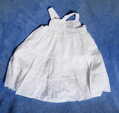 Janie And Jack Coastal Edit Baby Girl 18-24 Months White Seersucker Dress NWT
