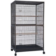 Large Parrot Flight Cage 100cm Wide Indoor Bird Aviary Stand African Grey Conure