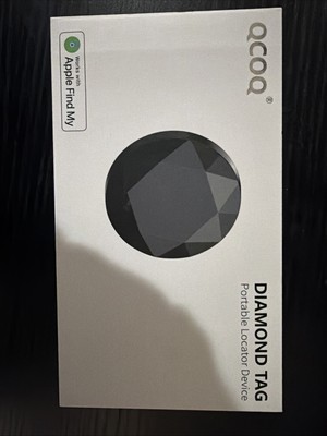QCOQ 4 Pack Black Diamond Bluetooth Air Tracker Tags, Works With Find My
