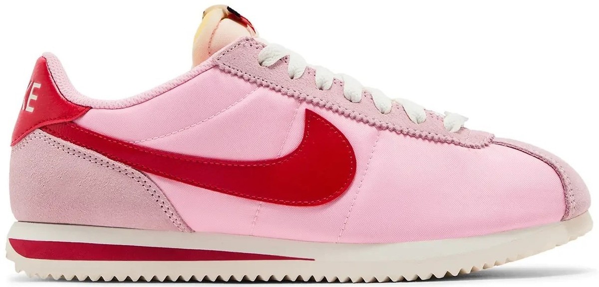 Nike Cortez TXT Soft Pink Fire Red W for sale | eBay