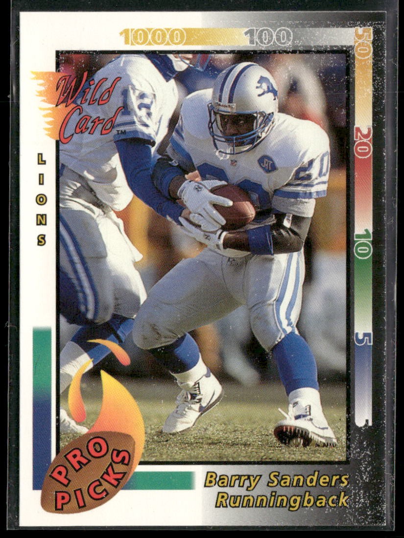 1992 Wild Card Barry Sanders Pro Picks Detroit Lions #7