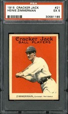 1915 Cracker Jack #21 Heinie Zimmerman - PSA 5