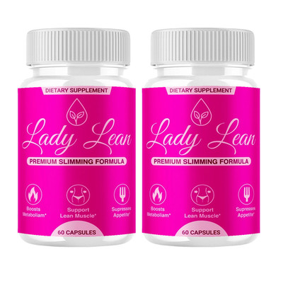 2-Pack Lady Lean Capsules - LadyLean Premium Slimming Support Formula - 120 Caps