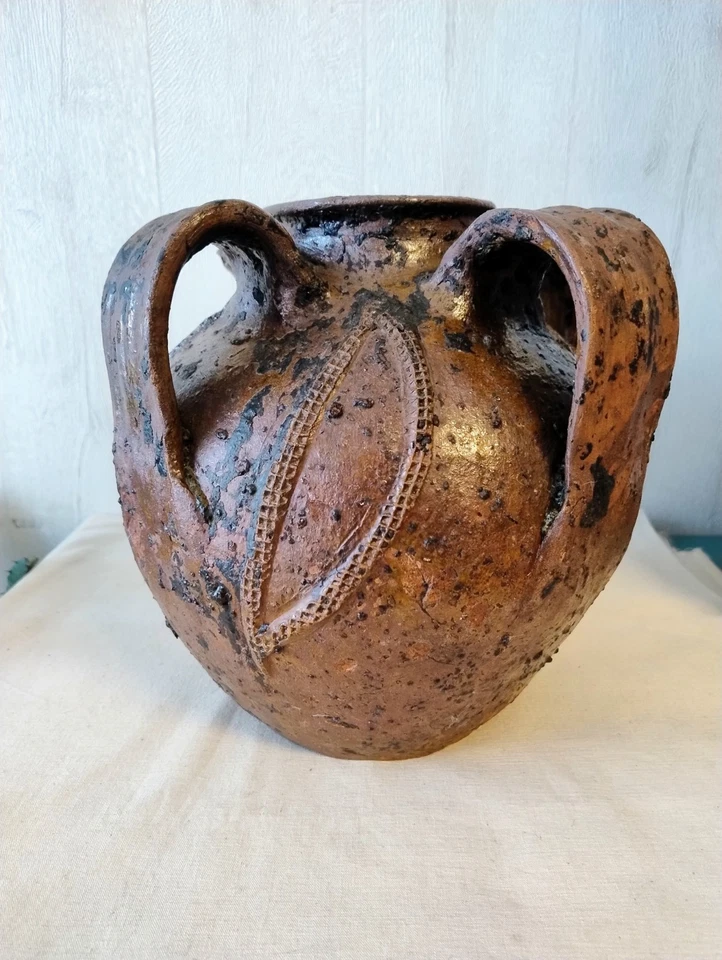 Ancien grande jarre à Huile de noix XVIII - Photo 2/4