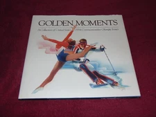 1984 HB/DJ BOOK: "GOLDEN MOMENTS" U.S. COMMEMORATIVE OLYMPIC ISSUES; STAMPS
