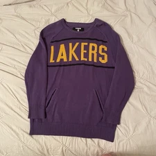 Vintage Y2K UNK Los Angeles Lakers NBA Sweater With Pockets Sz M