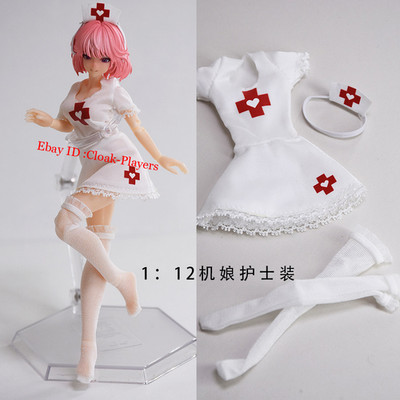 1/12 Sweet Dress Cross Nurse Uniform Set For 6'' Snail Shell Action Figure Body