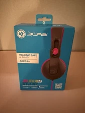 JLab JBUDDIES Studio 2 Kids Headphones, Volume Safe, School, Travel, Pink & Gray