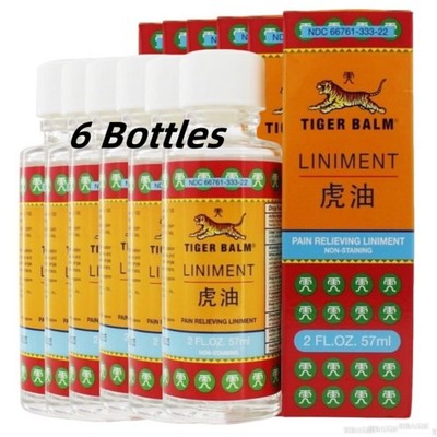 Tiger Balm Tiger Liniment Oil- 2 Oz, 57ml- (6 Bottles)-Exp:2029