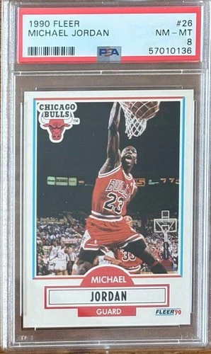 1990 Fleer #26 Michael Jordan PSA 8 NM-MT Chicago Bulls HOF GOAT