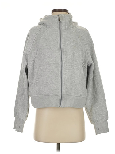 Trendy Queen Women Gray Zip Up Hoodie S
