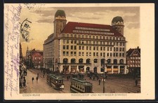 Postcard Essen/Ruhr, Handelshof and Kettwiger Strasse, tram
