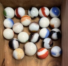 Vintage Marble Lot Patch Mixed Swirl Corkscrew Marble King Vitro Peltier UV Glow