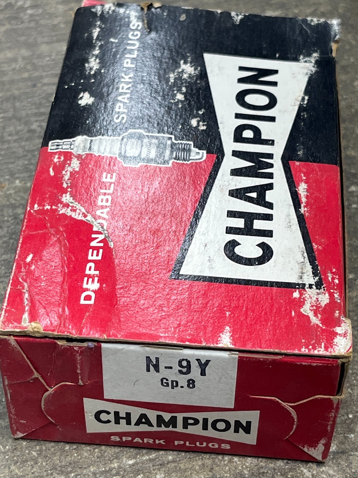 NOS, Champion, N-9Y, 10ea, Champion Spark Plug, 340 Mopar, Dodge, Vintage