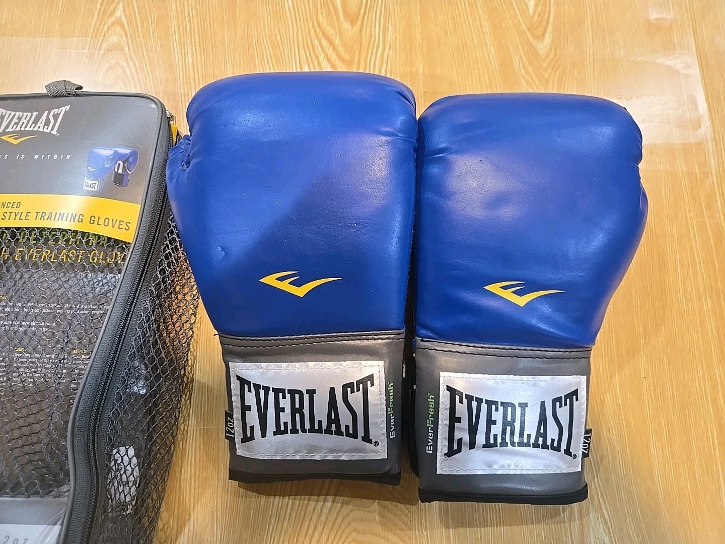 Everlast Advanced Pro Style Training Gloves Tail 12 #2316 L 12 Oz Blue