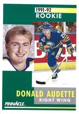 1991-92 Pinnacle - Donald Audette #330 Buffalo Sabres