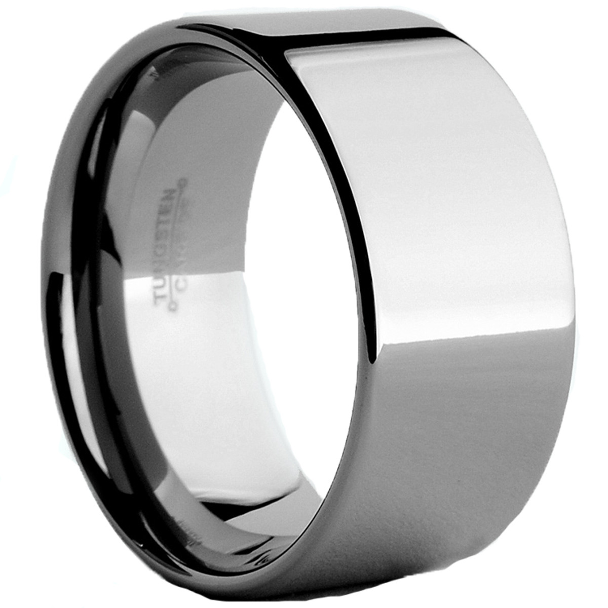 Tungsten Carbide Wide Wedding Band Men's Ring Comfort Fit, 12MM-image
