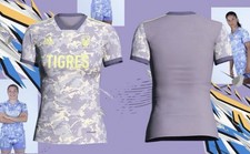 Adidas Tigres Purple and Yellow Camo Women Jersey Small