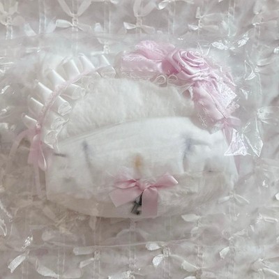 Sanrio Charmmy Kitty FaceShaped Pouch, White Frill Lolita, Tags, Used, Fast