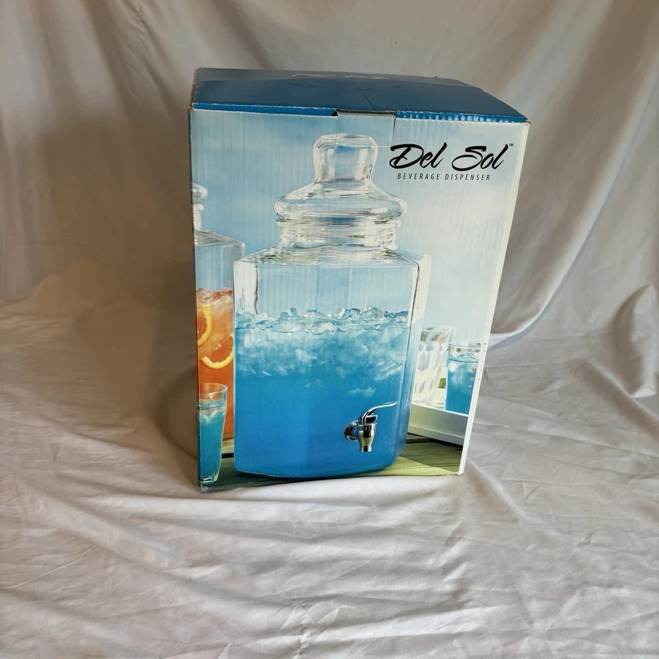 NEW Open Box Home Essentials Del Sol 2.5 Gallon Hexagonal Beverage Dispenser - Image 2 of 4
