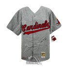Stan Musial Autographed St Louis Gray Mitchell & Ness Baseball Jersey - PSA/DNA