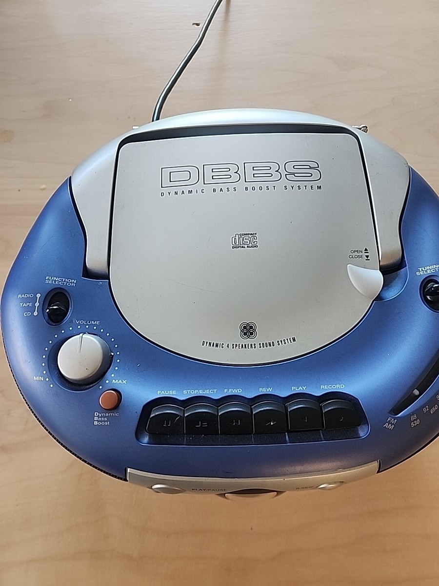 Coby CX-CD272 Portable CD AM/FM Radio Stereo Cassette Player