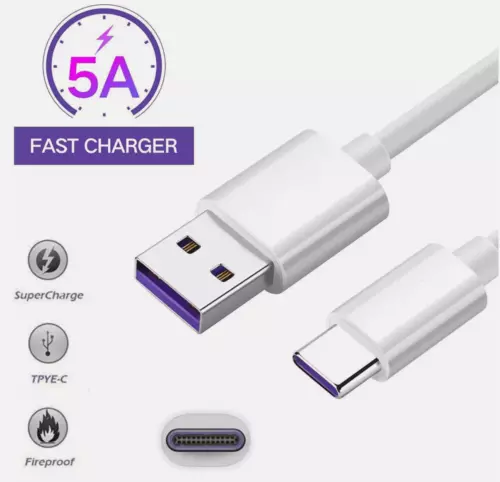 USB Type C Data Cable 5A Fast Charging USB-A to USB-C Charger Cord For Phone LOT