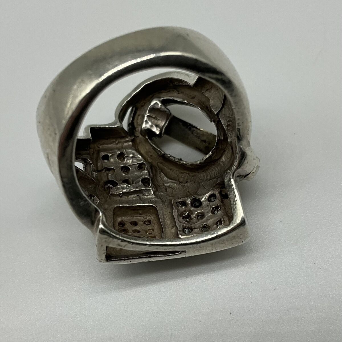 Sterling 950 Silver 18k Gold CZ designer signed FB ring sz 7 J21-1009 | eBay Sterling 950 Silver 18k Gold CZ designer signed FB ring sz 7 J21-1009 | eBay