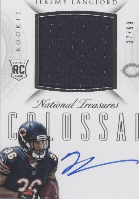 2015 Panini National Treasures Jeremy Langford #RCO-JL - 1 of 2