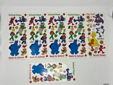 Colorbok Sesame Street Big Sticker (5x12) ~ School Days 2002 Set Of 6 Vintage