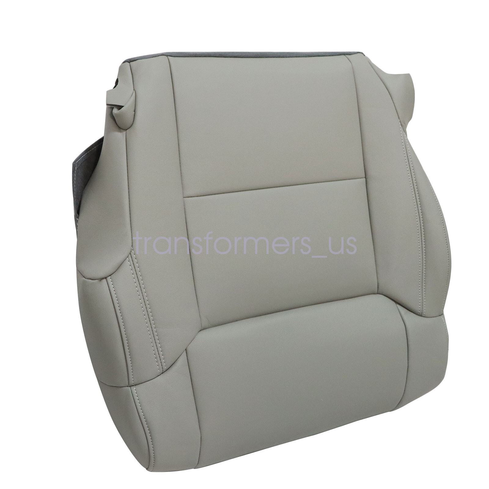 For 2014 to 2020 Toyota Tundra Driver Bottom Replacement Leather Seat Cover Gray