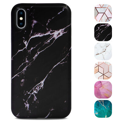 Handy Hülle für Apple iPhone Xs Max Case Marmor Optik Cover Slim Silikon Etui
