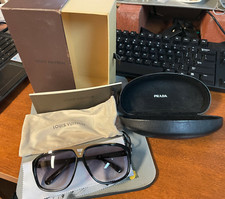 Louis Vuitton - Evidence Sunglasses Black Gold unisex Z0105W, OG box papers