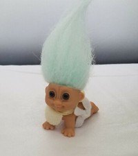 CRAWLING BABY - Russ Troll Doll - Pastel Blue Hair