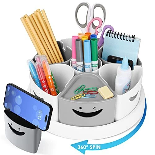 MeCids Art Supply Storage and Organizer - 360° Spinning Pen Holder