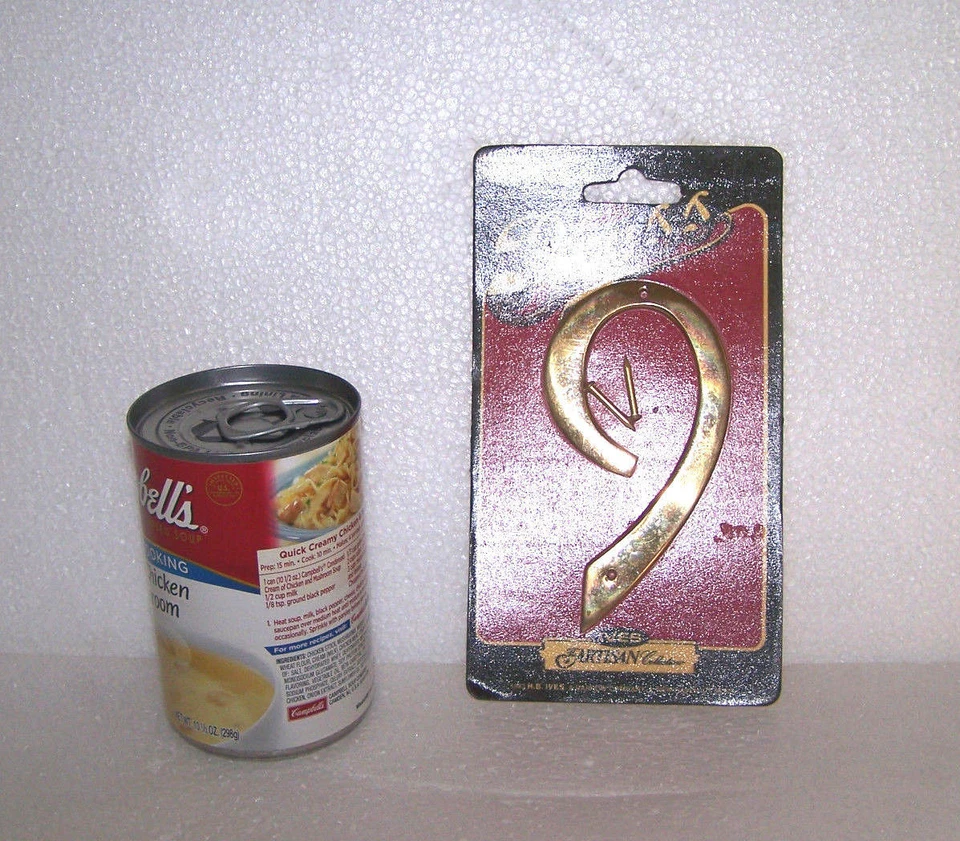 NUEVO Latón Sólido Casa Número 9 6 Hogar Buzón Puerta Oro Metal Color De Colección EE. UU. Foto 3 de 4