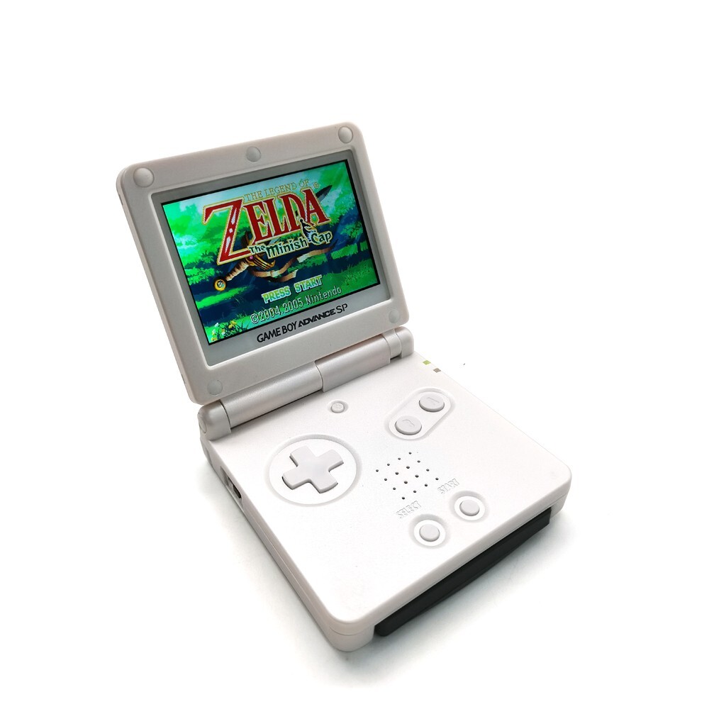 Nintendo White Game Boy Advance SP | Backlit IPS | V5 Menu