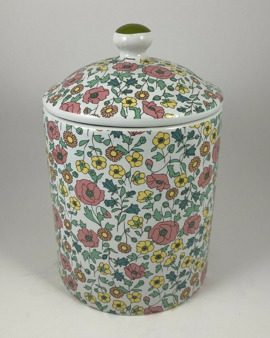 TARGET JAPAN トーナメントバック ブース限定 アイボリー Liberty of London For Target Floral Print Stoneware Canister