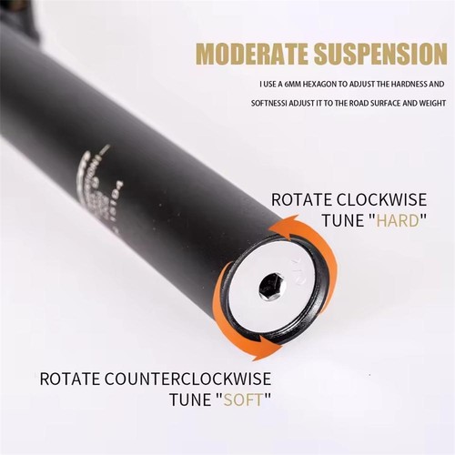 ZOOM MTB Bike Suspension Seat Post 30.9/31.6mm Shock Absorber Seat Tube Seatpost - Picture 10 of 16